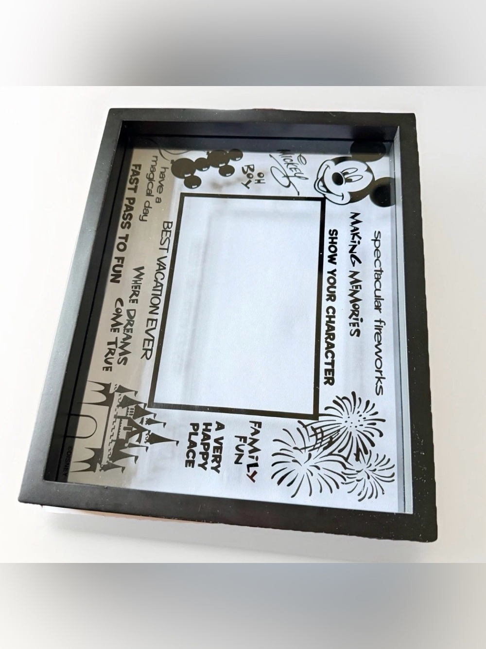 Walt Disney Parks Glass 4X6 Picture Frame Vacation Memories Mickey - Picture 6 of 8